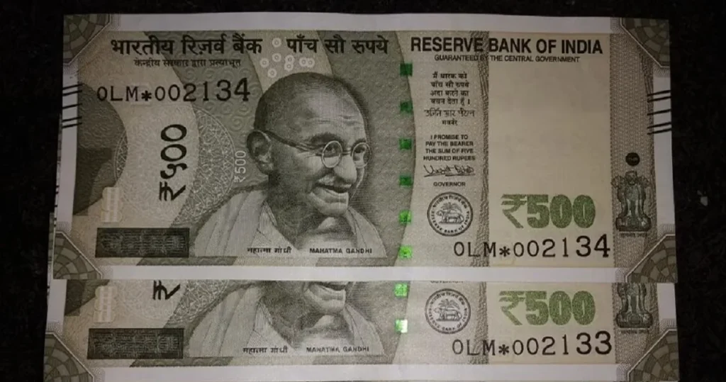 500 rupee notes